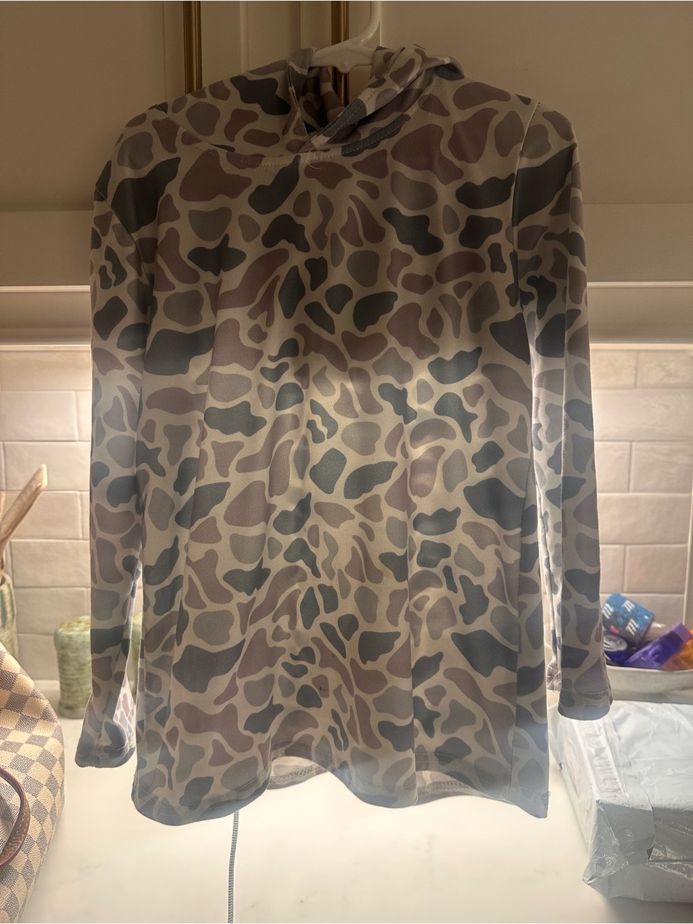 Kids Camo Hoodie Sweatshirt - Brown/Green